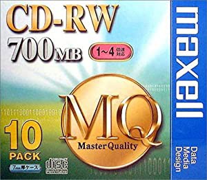maxell CDRW MQシリーズ CDRW80MQ1P10S CD-RWディスク(700MB/10枚)(中古品)