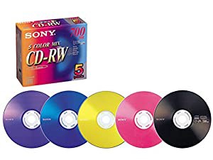 ソニー CD-RWメディア 1-4倍速 10mmケース 5枚パック 5CDRW700EX(中古品)