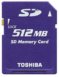 TOSHIBA SDカード512MB SD-NA512MT(中古品)