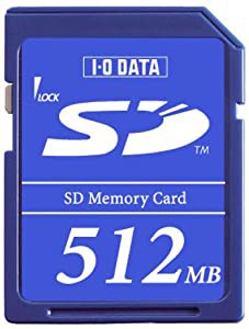 I-O DATA機器 SDメモリーカードエントリーモデル 512MB SD-512M(中古品)