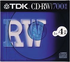 TDK CD-RWデータ用700MB 4倍速10mm厚ケース入り [CD-RW80S](中古品)