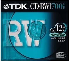 TDK CD-RWデータ用700MB High Speed記録対応 10mm厚ケース入り [CD-RW80HSS](中古品)