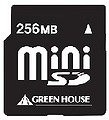 GREEN HOUSE miniSDカード 256MB GH-SDCM256MC(中古品)