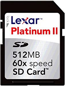 Lexar SDカード PlatinumII 512MB SD512-60-666(中古品)