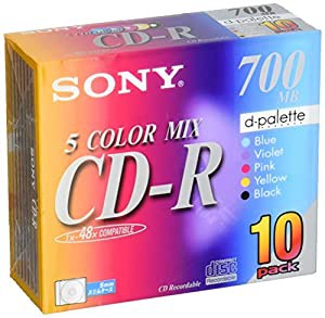 ソニー CD-Rメディア 1-48倍速 5mmケース 10枚 10CDQ80EXS(中古品)