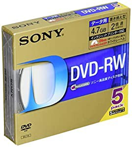 ソニー データ用DVD-RW 1-2倍速 5mmケース 5枚パック 5DMW47HPS(中古品)