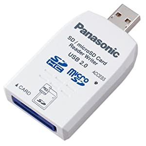 パナソニック SD/SDHC/microSDカード用USB2.0リーダーライター BN-SDCKP3(中古品)