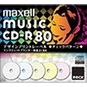maxell 音楽用 CD-R 80分 インクジェットプリンタ対応デザインプリントワイド印刷) 5枚 5mmケース入 CDRA80PMIX.S1P5S(中古品)