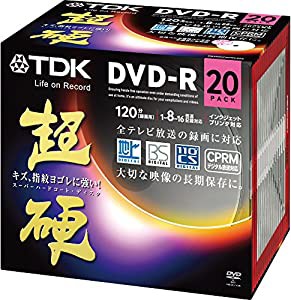 TDK 録画用DVD-R CPRM対応 16倍速対応 ホワイトワイドプリンタブル キズや指紋ヨゴレに強いスーパーハードコート・ディスク 「超