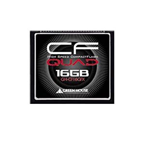 グリーンハウス 433倍速(65MB/s)ハイスピードコンパクトフラッシュ 16GB GH-CF16GFX(中古品)