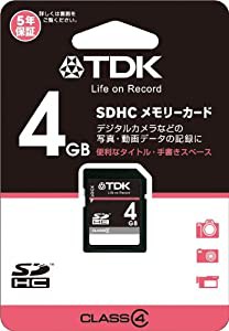 TDK SDHCカード 4GB Class4 (5年保証) T-SDHC4GB4(中古品)