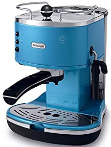 デロンギ(DeLonghi)アイコナ コレクション エスプレッソ・カプチーノメーカー ブルー ミルク泡立て手動 ECO310B, 4カップ以下(中