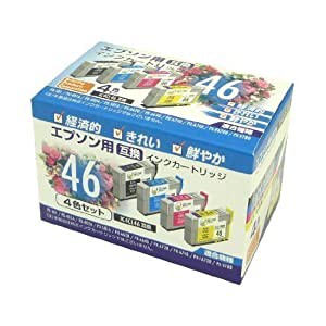 EPSON IC4CL46(エプソンプリンター用互換インク) 汎用インクカートリッジ 4色セット PP-EIC46-4P(中古品)