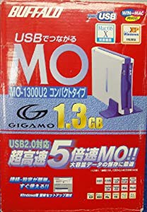 バッファロー USB2.0対応外付けコンパクトGIGAMOドライブMO-1300U2(中古品)