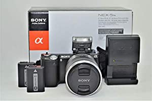 ソニー SONY デジタル一眼カメラ α NEX-5N ズームレンズキット ブラック NEX-5NK/B(中古品)