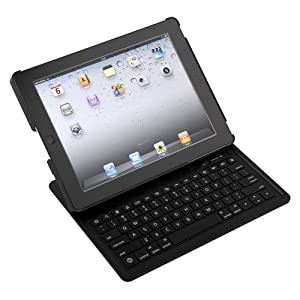 iBUFFALO iPad2専用 Bluetooth2.0対応 キーボードケース一体型【ケースと一体になったキーボード】 ブラック BSKBB10BK(中古品)