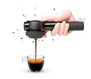 小型エスプレッソマシン Handpresso(ハンドプレッソ)ハイブリッド - カフェポッド・コーヒー粉抽出可能 電気不要 - アウトドア・