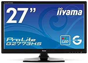 iiyama 27インチワイド液晶ディスプレイ LEDバックライト搭載 120Hz駆動パネル HDMIケーブル同梱モデル マーベルブラック PLG277