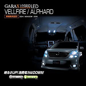 GARAX(ギャラクス) ハイブリッドLEDルームランプセット 20アルファード/ヴェルファイア H-AL2-10(中古品)