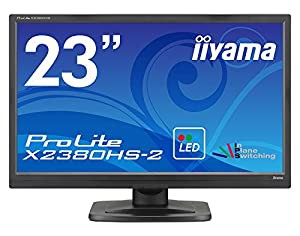 iiyama ProLite X2380HS-B2　23型IPS方式パネル＋WLEDバックライト搭載ワイド液晶ディスプレイ [PC](中古品)