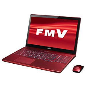 富士通 LIFEBOOK AH77/M [Office付き] FMVA77MR ( ガーネットレッド)(中古品)