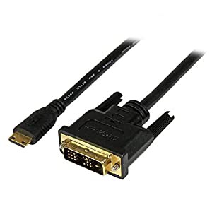 StarTech.com ミニHDMI - DVI 変換ケーブル/1m/DVI-D - Mini HDMI アダプタ/1920x1200/ミニHDMI タイプCオス - DVI-D オス HDCDV