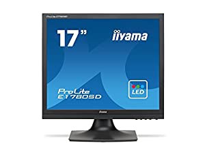 iiyama モニター ディスプレイ E1780SD-B1 (17インチ/スクエア(SXGA)/TN/D-sub,DVI-D/3年保証)(中古品)