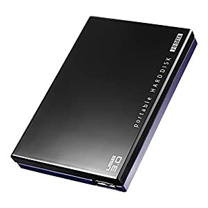 I-O DATA USB3.0/2.0ポータブルHDD超高速カクウスブラック 1TB HDPC-UT1.0KE (旧モデル)(中古品)