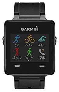 GARMIN(ガーミン) 活動量計 時計 vivoactive J ブラック 歩数 カロリー計測 ラン バイク スイム ゴルフ スマートウォッチ 【日本