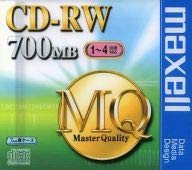 マクセル CD-RW 700MB 4倍速対応１枚　7mmケース　maxell CDRW80MQ.1P(中古品)