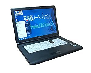 貴重英語版 WINDOWS7 PRO 64BIT インストール 中古ノートパソコン FUJITSU A550 高速CPU Core I3 2.53 2Gメモリー 英語版互換OFF