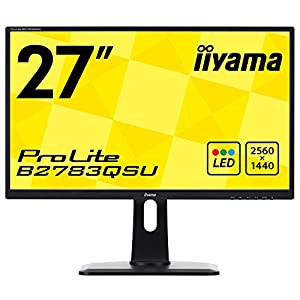 iiyama モニター ディスプレイ B2783QSU-B1 (27インチ/WQHD/TN/DisplayPort,HDMI,DVI-D/昇降/ピボット/3年保証)(中古品)