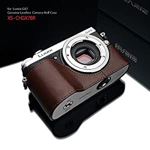 GARIZ Panasonic LUMIX GX7用 本革カメラケース XS-CHGX7BR ブラウン(中古品)