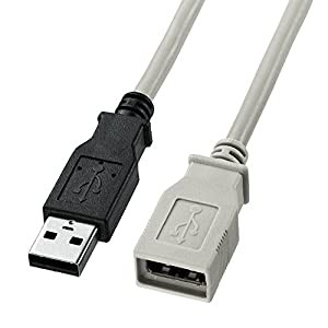 サンワサプライ USB延長ケーブル(USB Aコネクタオス-USB Aコネクタメス) 3m KU-EN3K(中古品)