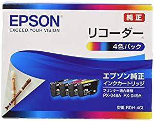 エプソン 純正 インクカートリッジ リコーダー RDH-4CL 4色パック(中古品)