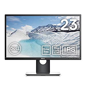 Dell モニター 23インチ 超広視野角&スリムベゼル/フルHD/フリッカーフリー/ブルーライト軽減/DP,HDMI,D-Sub/高さ調整 回転/プレ