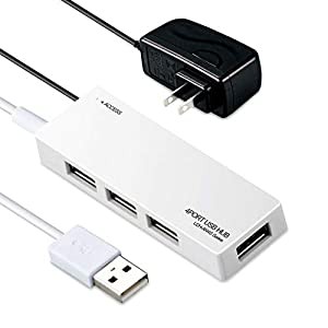 エレコム USB2.0 ハブ 4ポート ACアダプタ付 セルフ/バス両対応 Nintendo Switch動作確認済 MacBook / Surface Pro / Chromebook