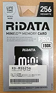 RiDATA MiniSDカード ミニSD PRO 256MB 150倍速(中古品)