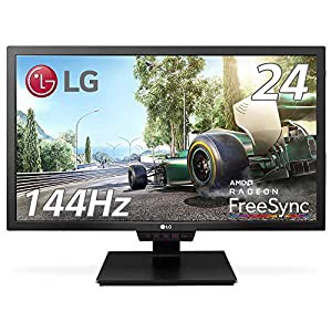 LG ゲーミング モニター ディスプレイ 24GM79G-B 24インチ/フルHD/TN非光沢/144Hz/1ms(MBR)/DisplayPort×1・HDMI×2(中古品)