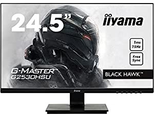 iiyama ゲーミング モニター ディスプレイ G2530HSU-B1 (24.5インチ/1ms/フルHD/TN/DisplayPort,HDMI,D-sub)(中古品)