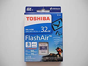 東芝 無線LAN搭載SDHCメモリカード 32GB Class10 UHS-1Flash Air SD-UWA032G(中古品)