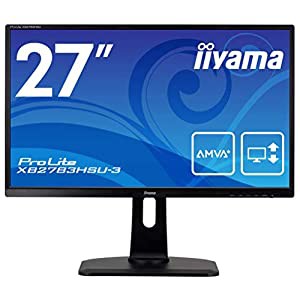 iiyama モニター ディスプレイ XB2783HSU-B3 (27インチ/フルHD(1920×1080)/AMVA+/DisplayPort,HDMI,D-sub/昇降/3年保証)(中古品