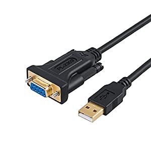 rs232c usb 変換,CableCreation USB to RS232 アダプタ 【PL2303チップセット内蔵】金メッキUSB 2.0（オス）- RS232 （メス） DB