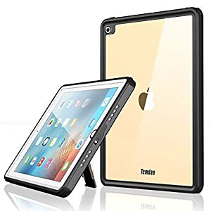 Temdan iPad Pro 9.7/ Air2 防水ケース 完全防水IP68規格 耐衝撃 衝撃吸収 薄型軽量 全面保護アイパッドカバー スタンド機能 ス 