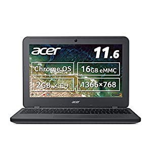 Acer ノートパソコン Chromebook 11.6型WXGA液晶 日本語キーボード C731 スティールグレイ(中古品)