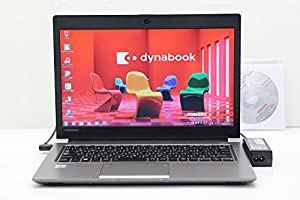 【中古】 東芝 dynabook R63/B Core i5 6300U 2.4GHz/4GB/128GB(SSD)/13.3W/FWXGA(1366x768)/Win7 リカバリメディア(Win10)付属(