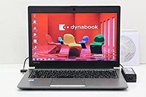 【中古】 東芝 dynabook R63/B Core i5 6300U 2.4GHz/4GB/128GB(SSD)/13.3W/FWXGA(1366x768)/Win7 リカバリメディア(Win10)付属(