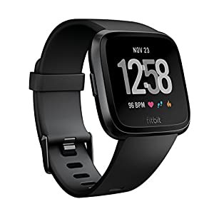 Fitbit Versa スマートウォッチ Black L/Sサイズ FB505GMBK-CJK(中古品)