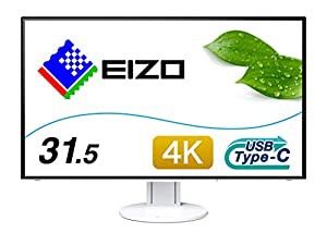 EIZO FlexScan 31.5インチ ディスプレイ モニター フレームレス 4K UHD IPS USBType-C HDMI DisplayPort 5年保証 EV3285-WT(中古