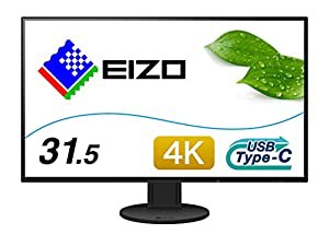 EIZO FlexScan 31.5インチ ディスプレイ モニター フレームレス 4K UHD IPS USBType-C HDMI DisplayPort 5年保証 EV3285-BK(中古